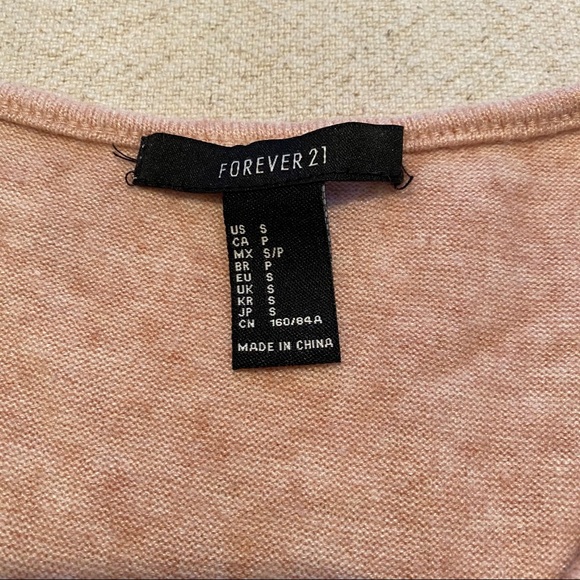 FOREVER 21 Blush drawstring long sleeve top - Picture 4 of 4
